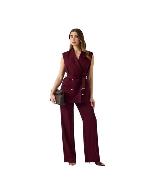 Marciano Red Straight Trousers
