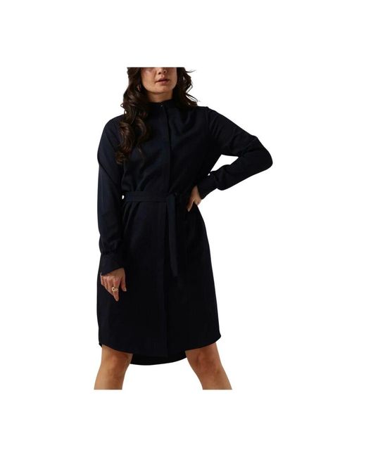 Another Label Black Dalyce Langarm Kleid Dunkelblau