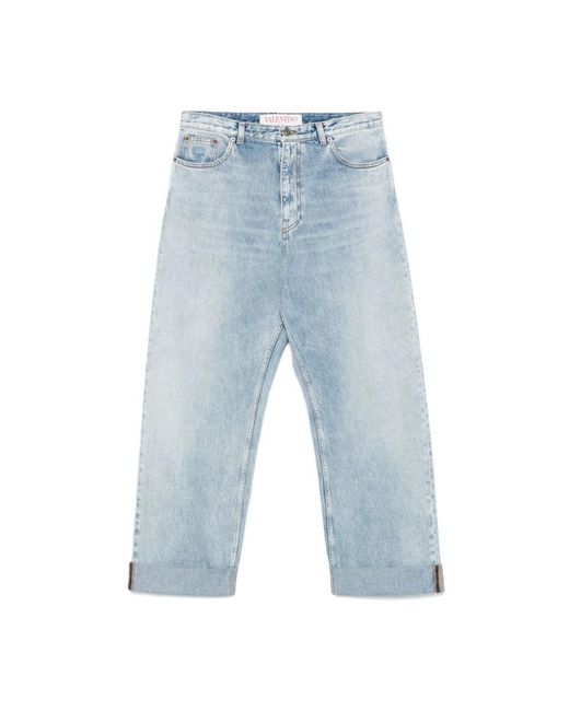 Valentino Blue Wide Jeans for men
