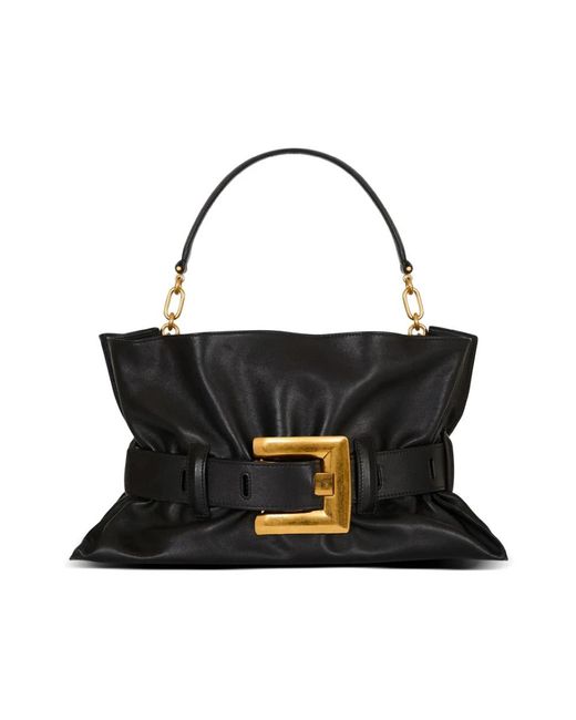 Balmain Black Medium Anthem Bag