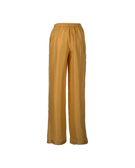 Alberta Ferretti Natural Wide Trousers