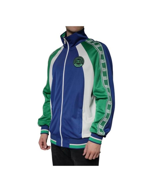 Dolce & Gabbana Jassen ,Veelkleurig ,Polyester Bomberjack Met Logodetails in het Green voor heren