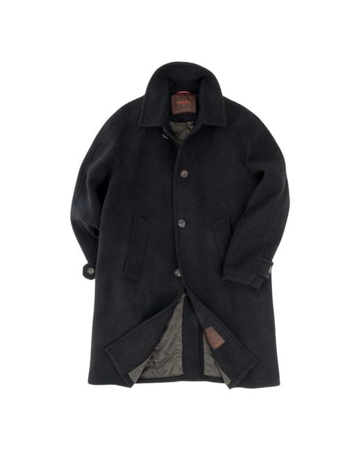 Paltò Black Single-Breasted Coats for men