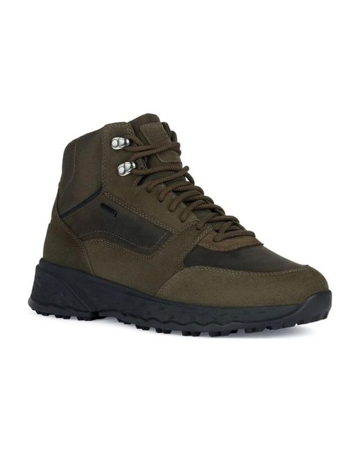 Geox Brown Lace-Up Boots for men