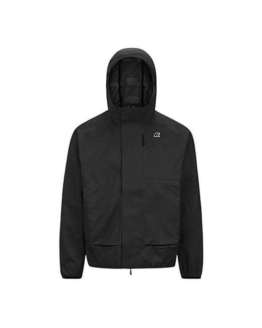 K-Way Black Rain Jackets for men