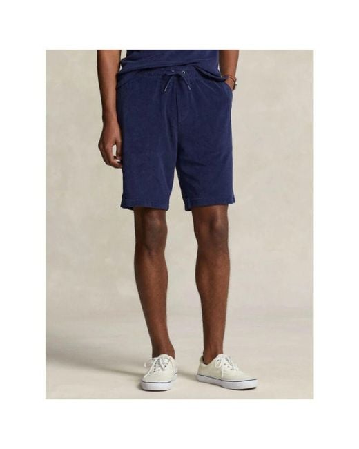 Polo Ralph Lauren Sportliche Frottee-Shorts Mit Kordelzug in Blue für Herren
