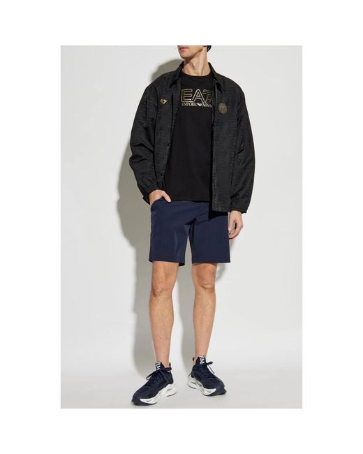 EA7 Blue Casual Shorts for men