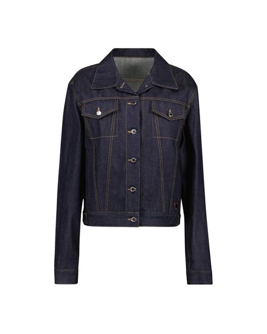 Prada Jassen ,Blauw ,Denim Denim Jack Klassiek Blauw Ruw in het Blue
