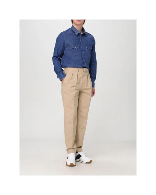 Tom Ford Blue Denim Shirts for men