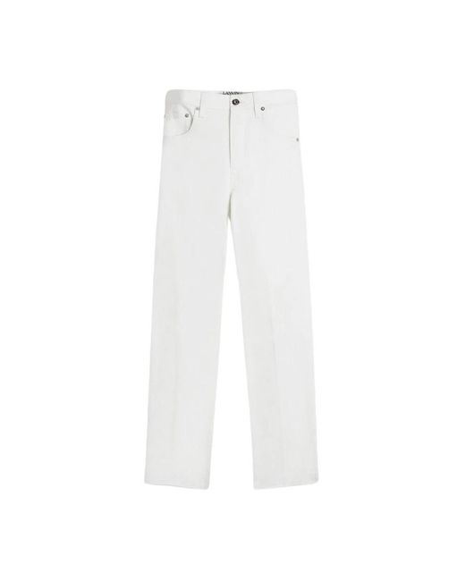Lanvin White Straight Jeans for men