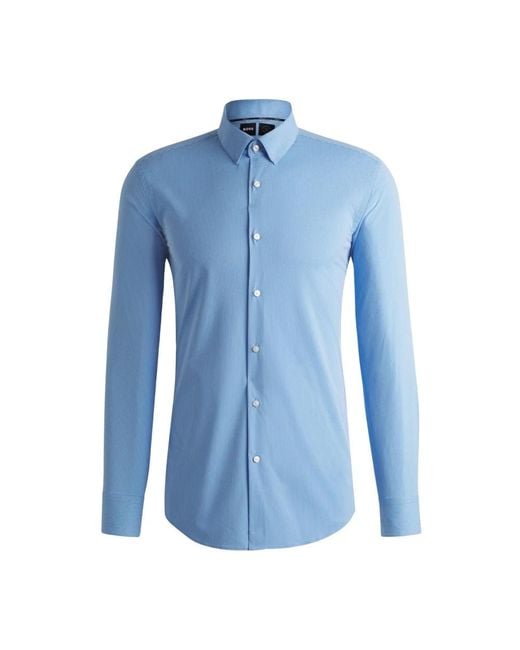 Boss Blue Formal Shirts for men