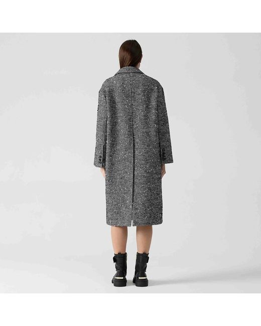 Ermanno Scervino Gray Double-Breasted Coats