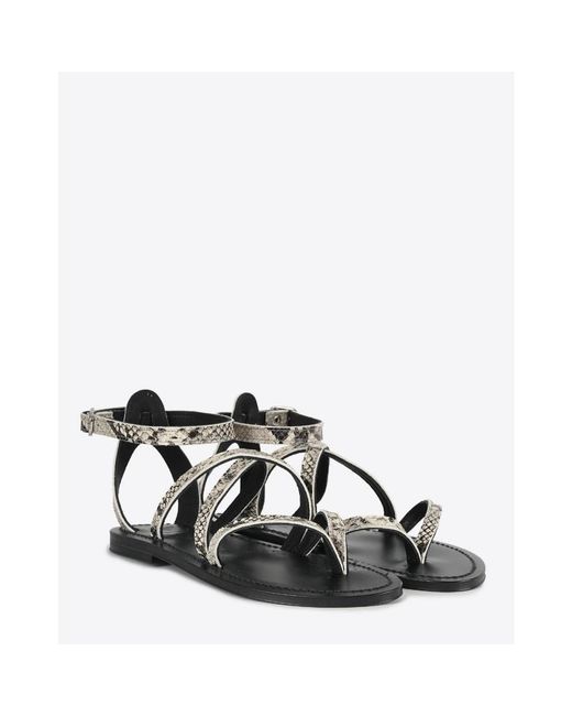 K. Jacques Gray Flat Sandals