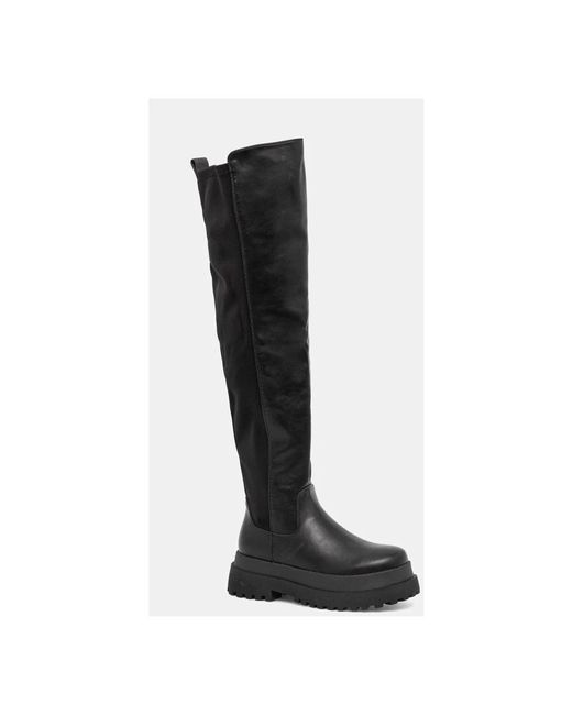 Buffalo Black Pluto Over-Knee Boots