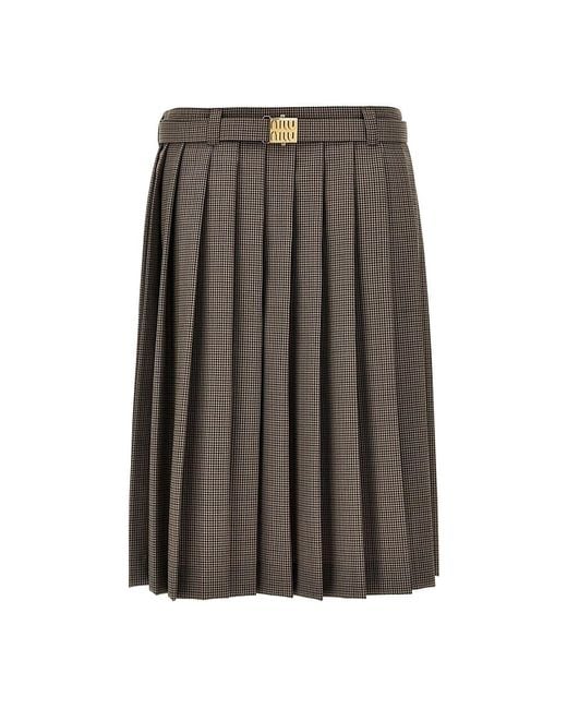 Miu Miu Brown Stylischer Rock Für Frauen