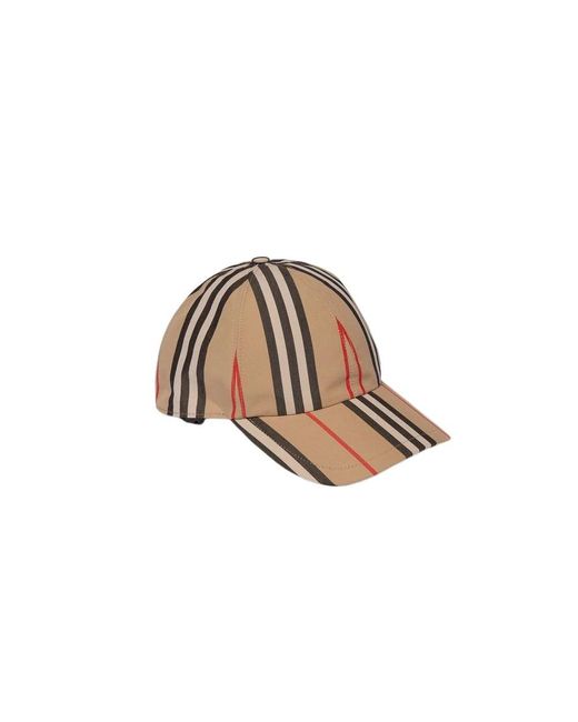 Burberry Brown Icon Stripe Baseball Cap