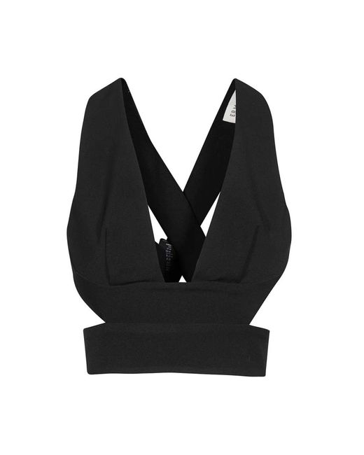 Ermanno Scervino Black Sleeveless Tops