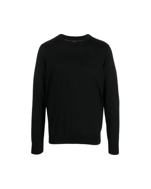 Brioni Black Round-Neck Knitwear for men