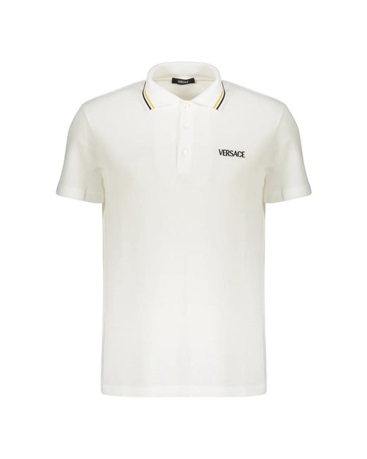 Versace White Logo Polo for men