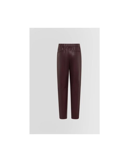 Alpha Studio Purple Straight Trousers