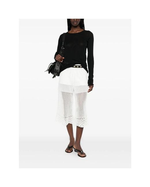 Cropped Trousers IRO de color White
