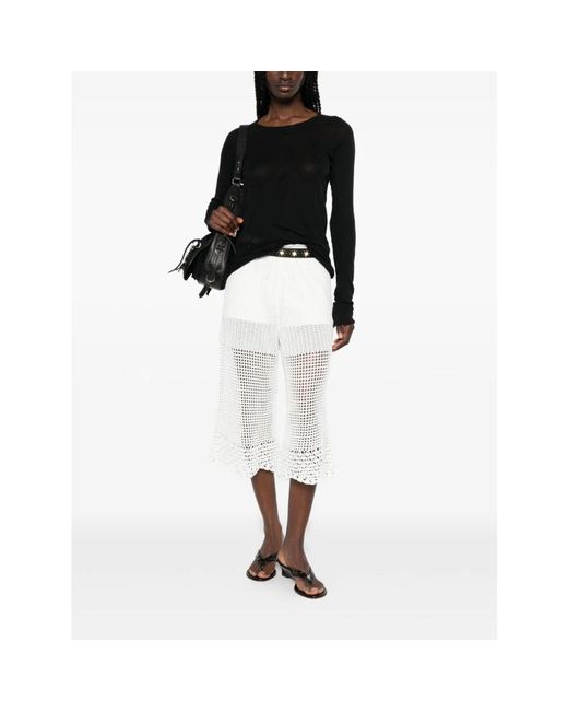 IRO Lirysse Haakwerk Broek in het White