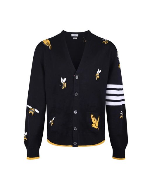 Thom Browne Vest Met Vogels En Bijen Inlays in het Blue voor heren