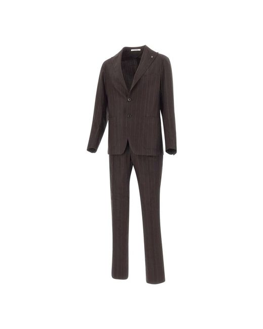 Tagliatore Black Single Breasted Suits for men