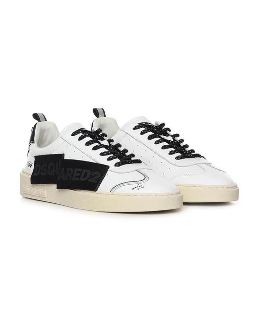 DSquared² Schoenen ,Wit ,Leer Sneakers in het White voor heren