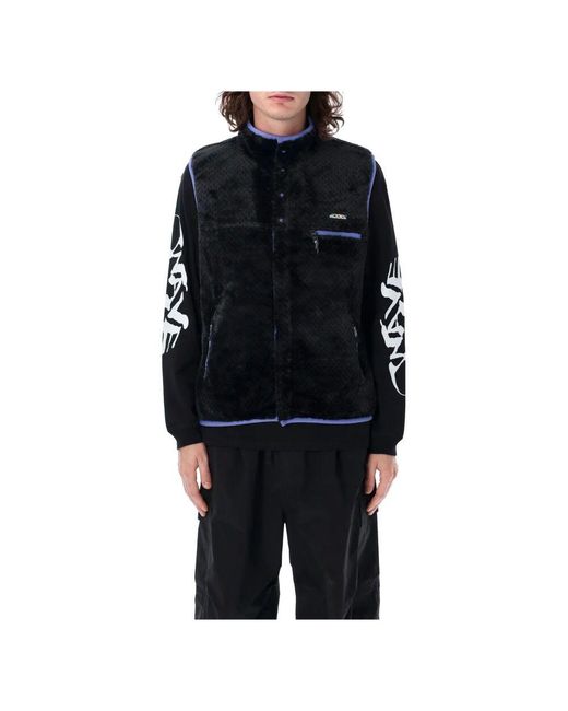 Manastash Schwarze thermofleece-weste oberbekleidung astash in Black für Herren