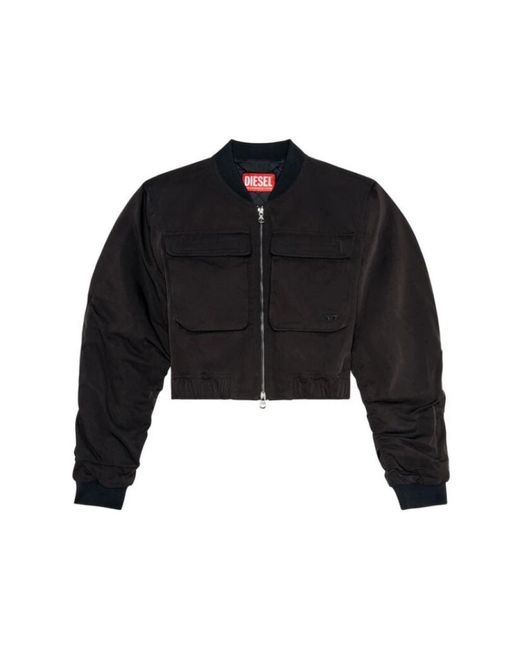 DIESEL Black Bomber Jackets