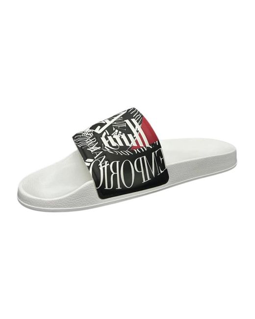 EA7 Weiße Flip-Flops & Slider in White für Herren