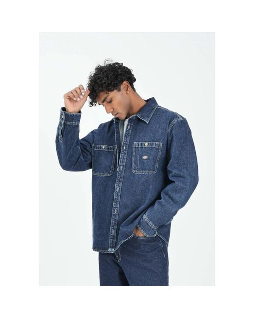 Dickies Blue Denim Shirts for men