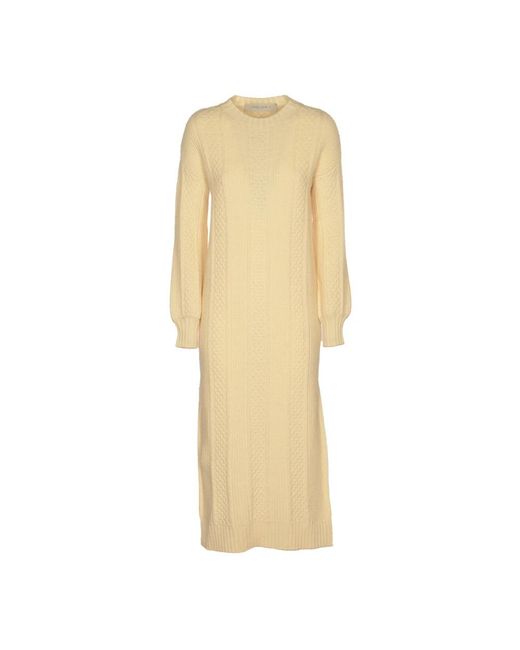 Golden Goose Deluxe Brand Natural Knitted Dresses