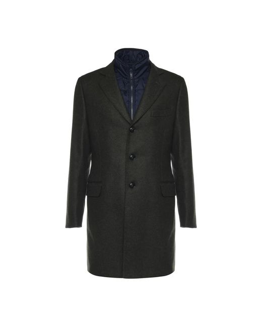 Fay Black Single-Breasted Coats for men
