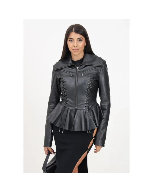 Versace Jeans Couture Black Leather Jackets