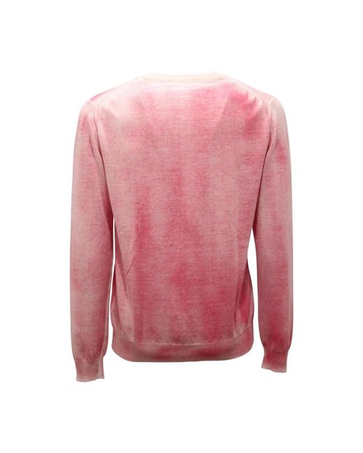 Dondup Pink Round-Neck Knitwear for men