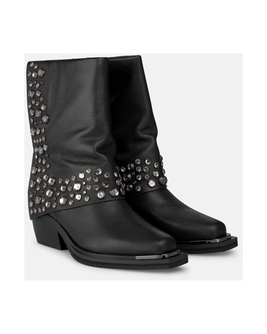 Alma En Pena. Black Cowboy & Biker Boots