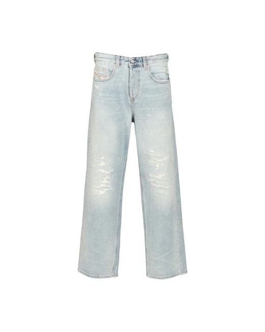 DIESEL Blue Straight Fit Jeans for men