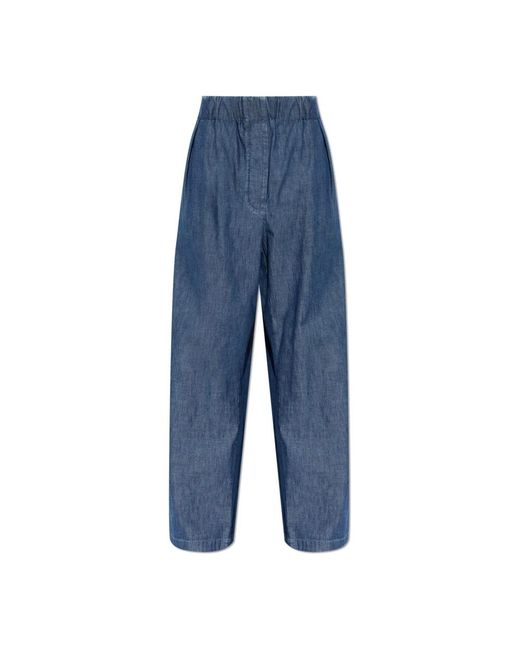 Jil Sander Blue Wide Trousers