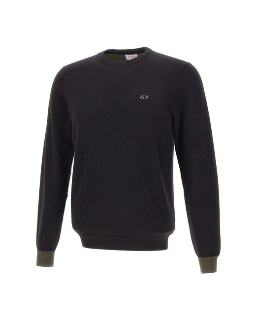 Sun 68 Blue Round-Neck Knitwear for men