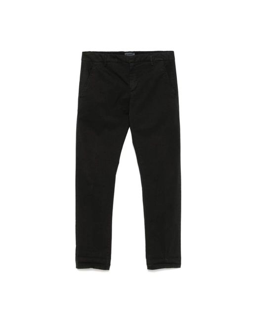 Dondup Schwarze hose mit vorderem druckknopf in Black für Herren