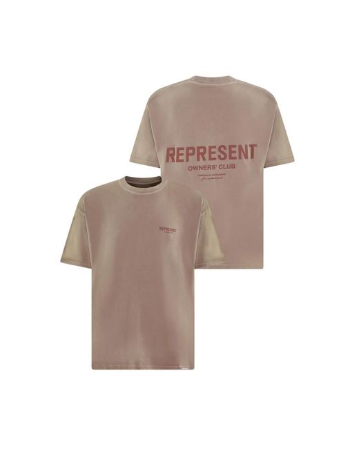 Represent Tops ,Owners Club T-Shirt in het Brown voor heren