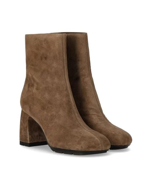 Ash Brown Heeled Boots