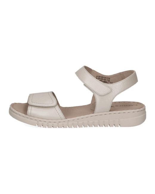Caprice Metallic Flat Sandals