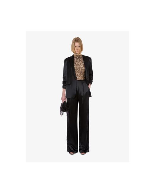 Alberta Ferretti Wijde Broek in het Black