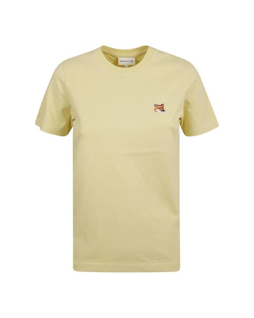 Maison Kitsuné Yellow Fuchskopf patch t-shirt