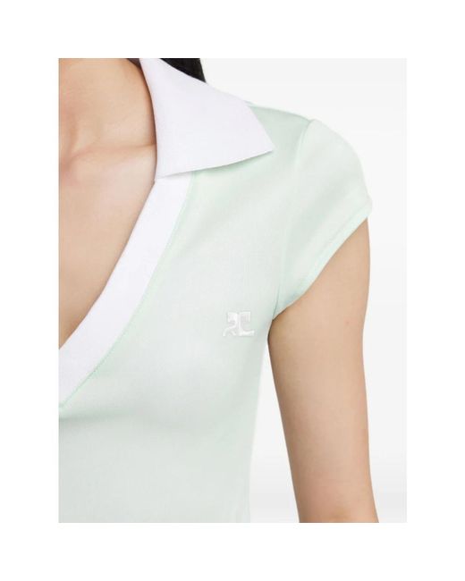 Courreges White Polo Shirts