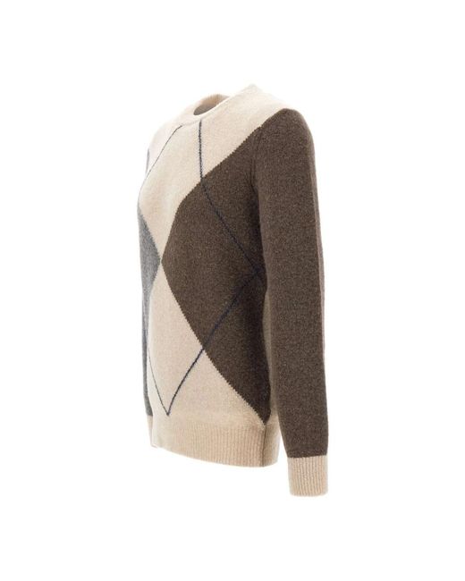 Kangra Gray Round-Neck Knitwear for men