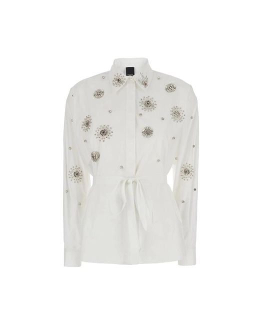 Pinko Overhemden ,Wit ,Katoen Carley Shirt in het White
